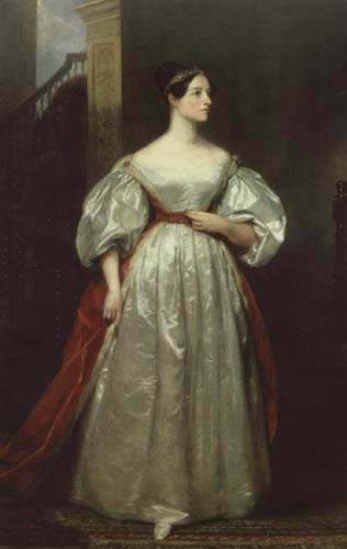 Ada aged about 19
<a href='https://artuk.org/discover/artworks/ada-king-18151852-countess-of-lovelace-mathematician-daughter-of-lord-byron-27889'>More about this picture</a>
 