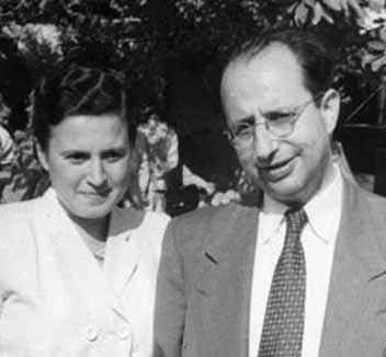 Motzkin and his wife
 