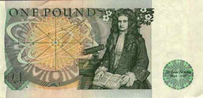 From an English pound note
 